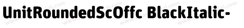 UnitRoundedScOffc BlackItalic字体转换
